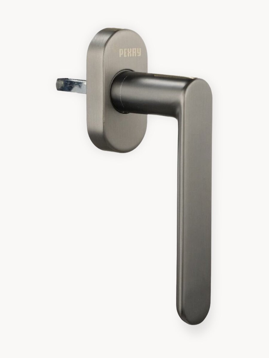 Ручка оконная рехау STYLICA для ПВХ окон / для балконной двери, титан