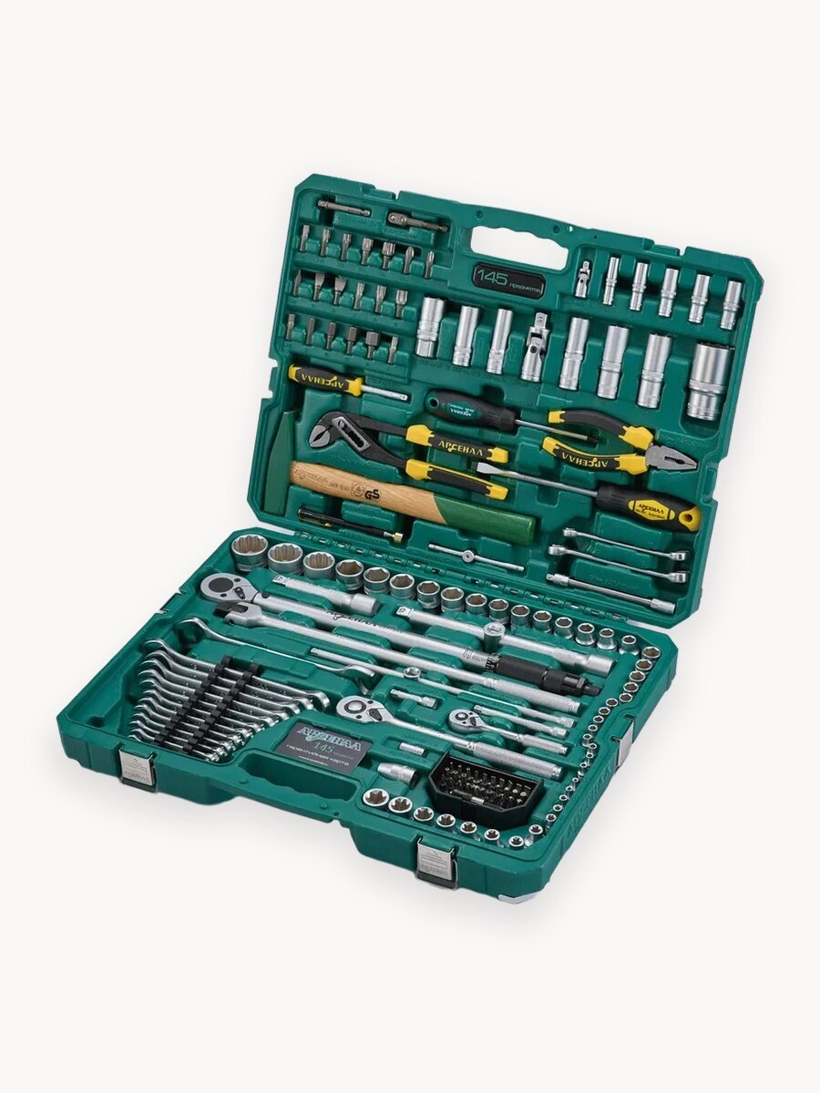 Набор инструментов 145 предметов (C) Арсенал с динамометрическим ключом