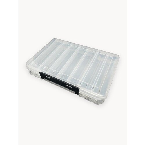 Коробка для воблеров двухсторонняя L 27*19*4.7 см, белая