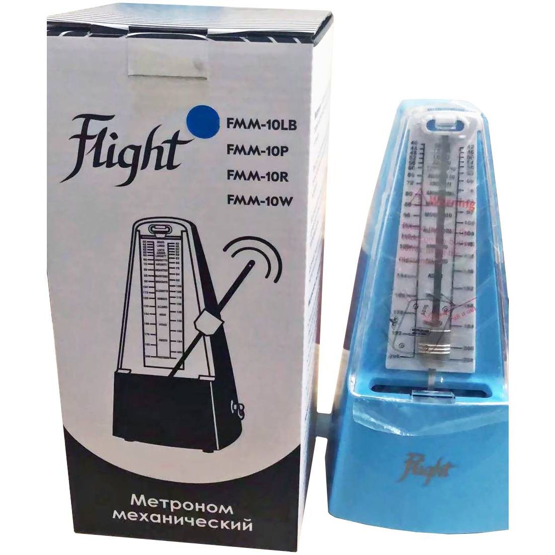 Метроном механический FLIGHT FMM-10 LB голубой