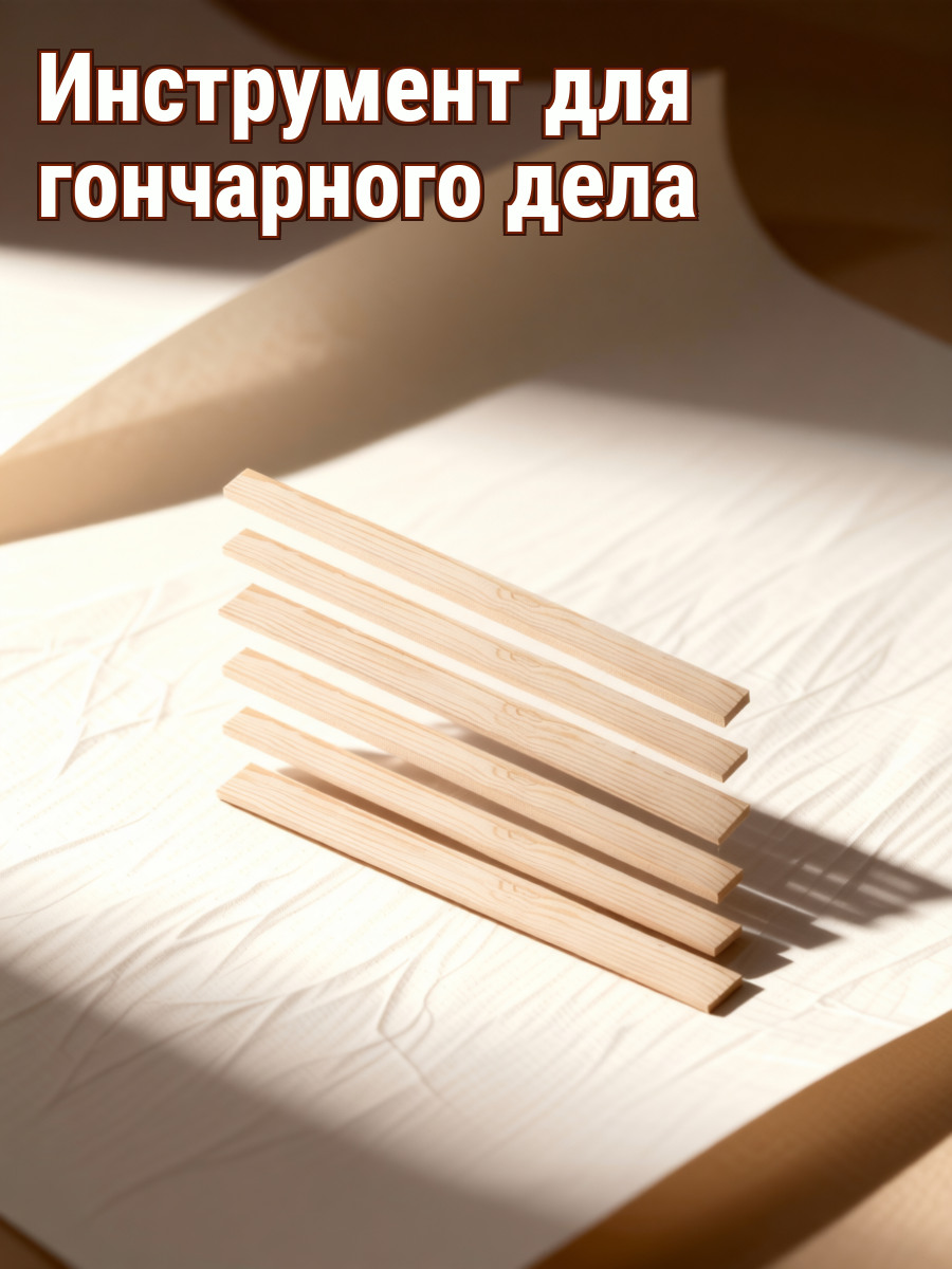 6 Штук Деревянные Полосы Для Гончарного Искусства Инструменты Для Формирования Глины 40.00X2.50X1.00Cm
