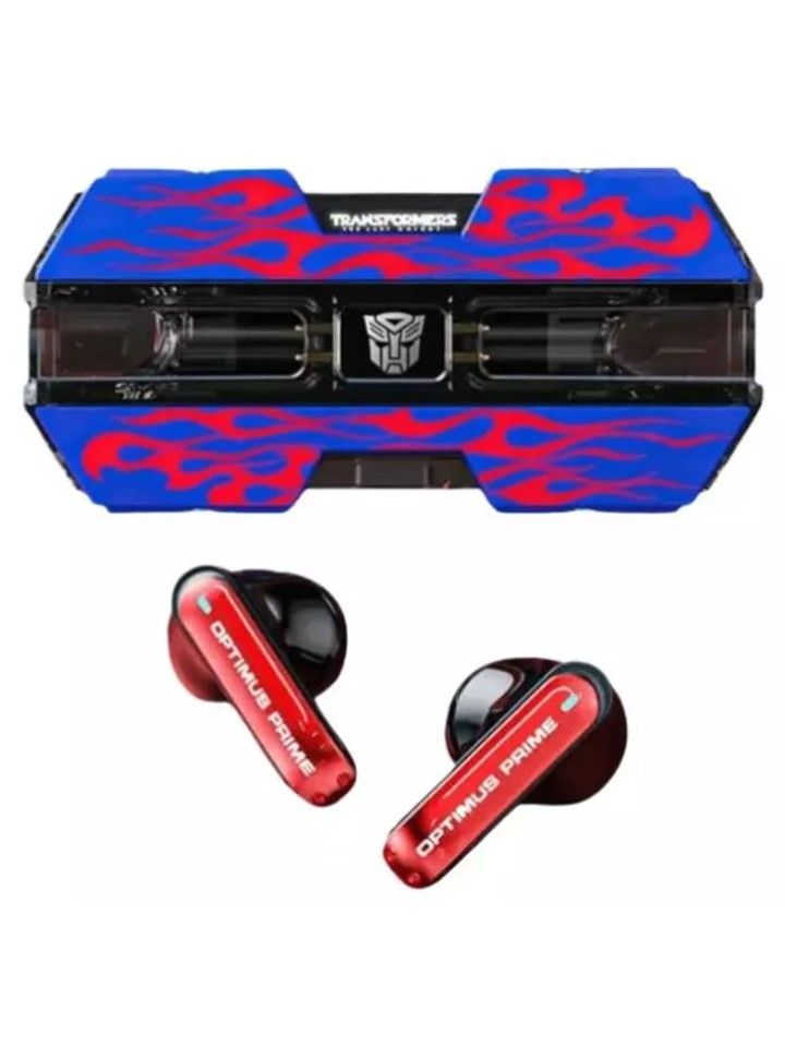 Transformers Наушники беспроводные с микрофоном TF-T01 , Bluetooth, USB Type-C, синий