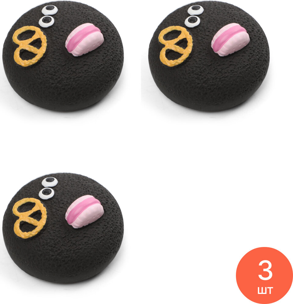 Игрушка для собак Triol / Триол печенье из латекса, диаметром 5см / зоотовары для животных (комплект из 3 шт)