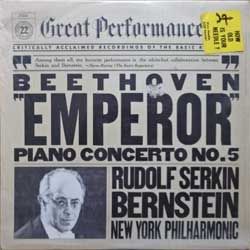 Винил LP BEETHOVEN, RUDOLF SERKIN, NEW YORK PHILHARMONIC, LEONARD BERNSTEIN 'Emperor" Piano Concerto No. 5' (1962 RI 1981 USA press, MY 37223/07464372231, shrink wrap, vg+/ex)