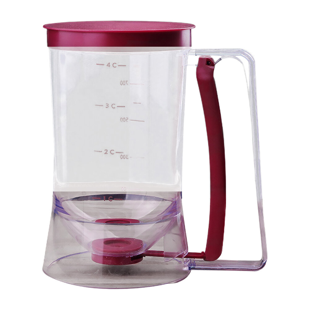Разделитель Для Еды Объемом 900ML Из Пищевого Пластика Красного Цвета С Эргономичной Ручкой Для Выпечки