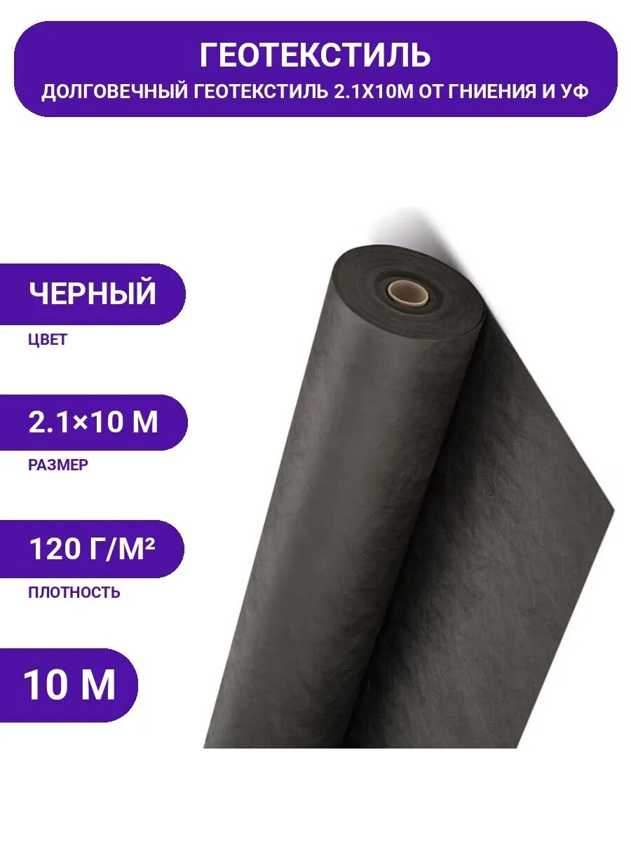 Геотекстиль №200 2.1х10 м Мегапласт 1656