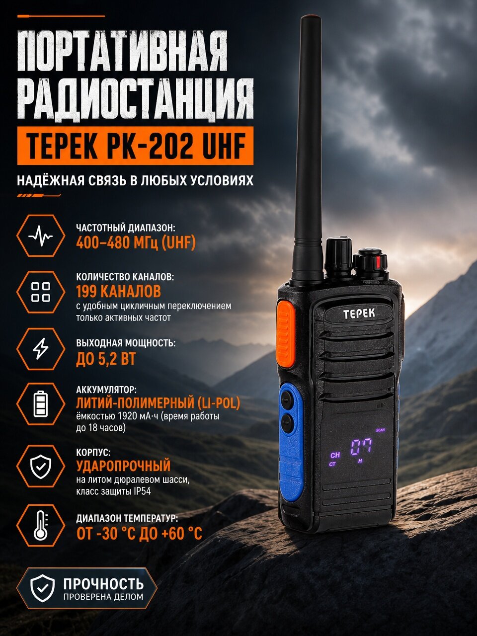Рация Терек РК-202 U (400-480 МГц)
