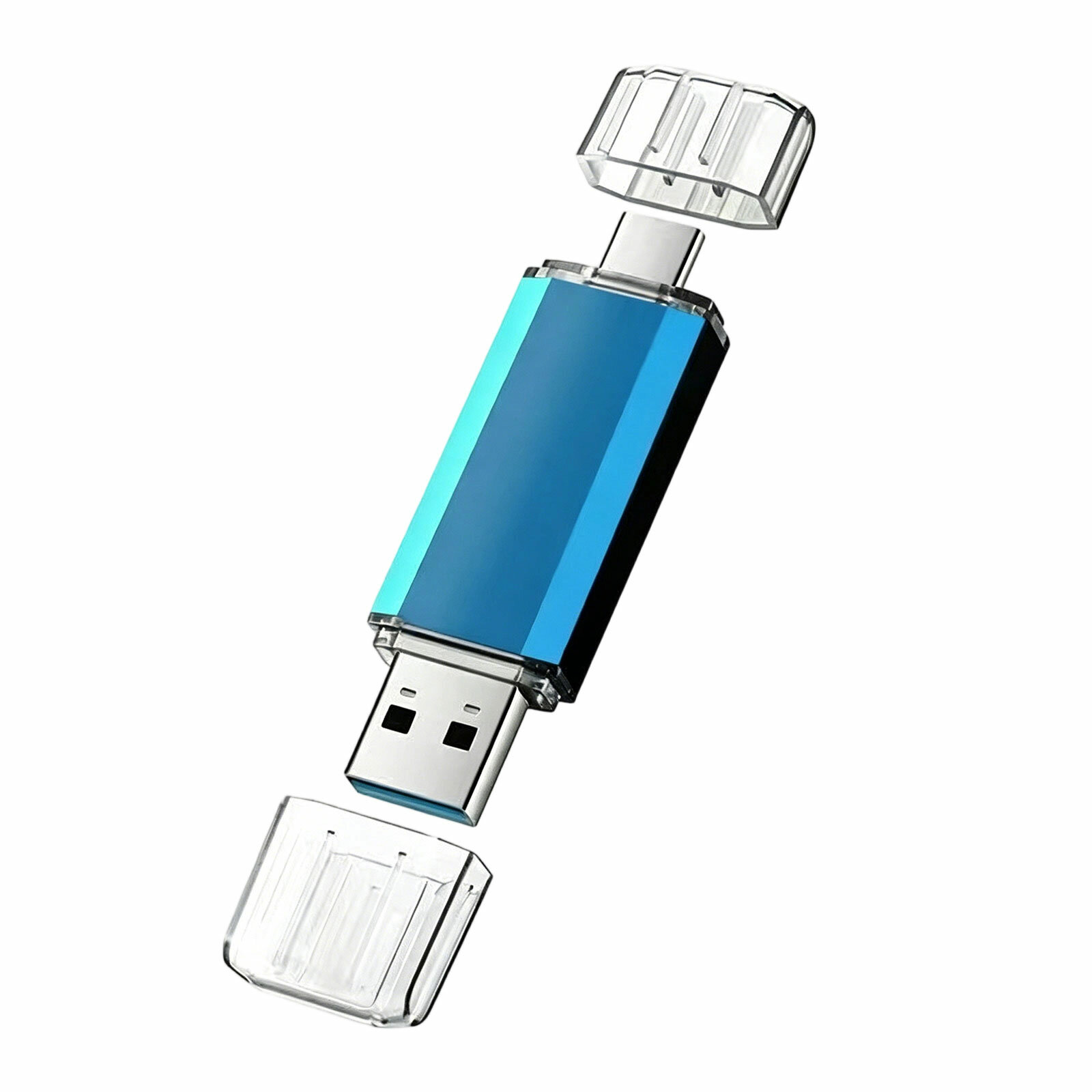 Флеш-накопитель 16ТБ с USB C и USB A, Металлический Корпус
