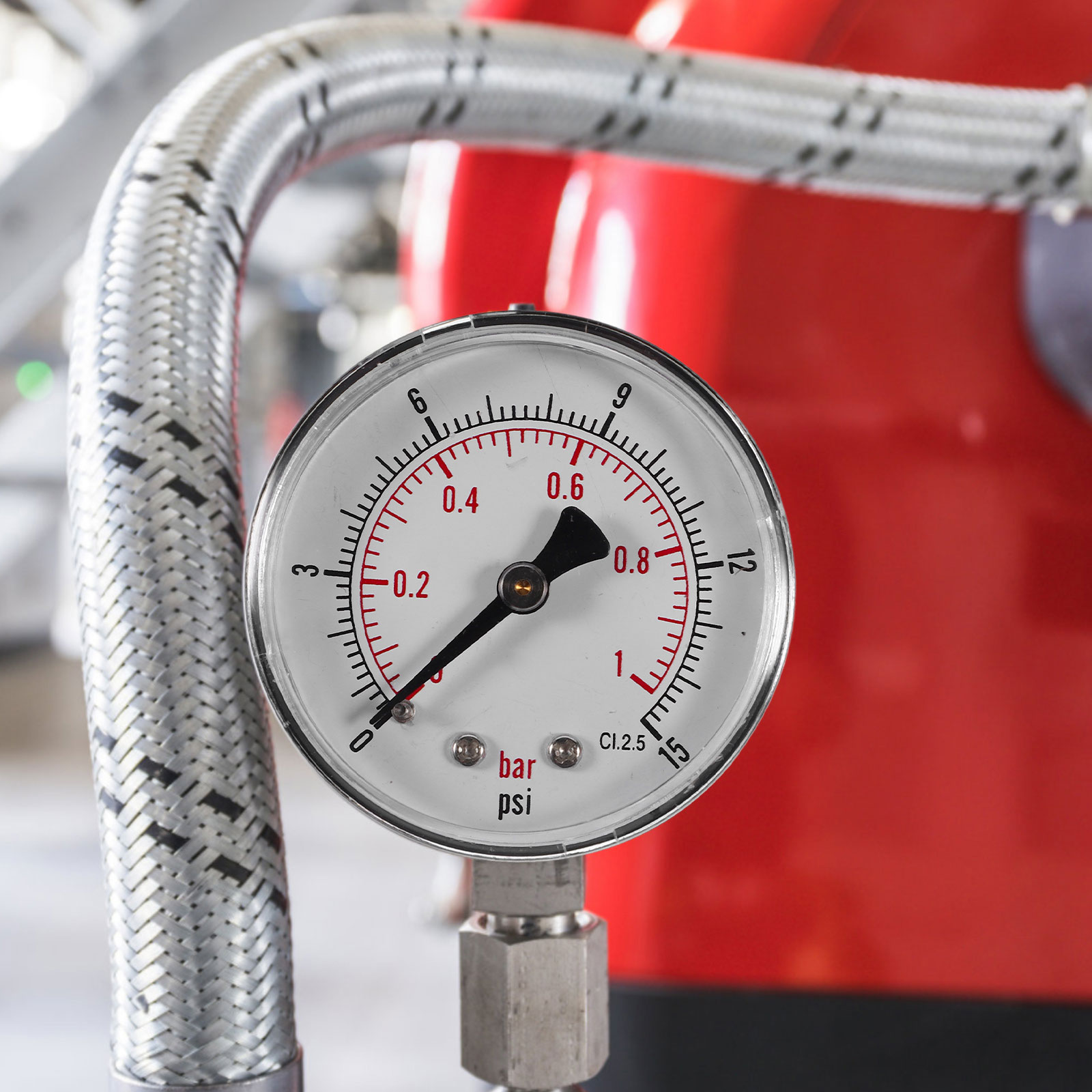 Манометр С Высокой Точностью 0-15 Psi 0-1 Bar Для Воздуха Воды Масла Газа Чёрный Мини Размер M