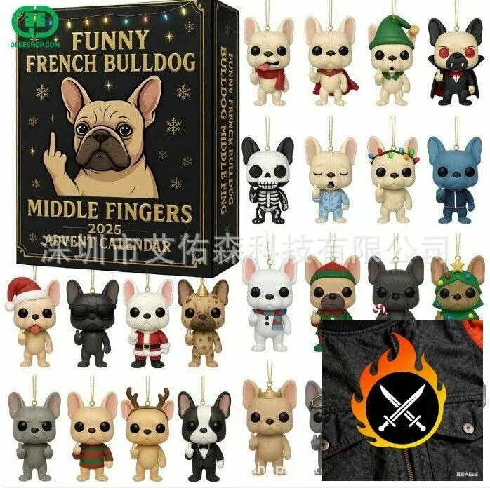 Адвент-календарь 2025 "Забавные животные": французский бульдог хайлендская корова капибара новогодние украшения