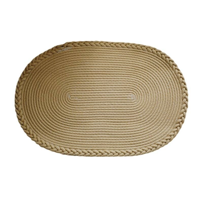 Ковер из джута и хлопка, ручной работы, Цвет Хаки