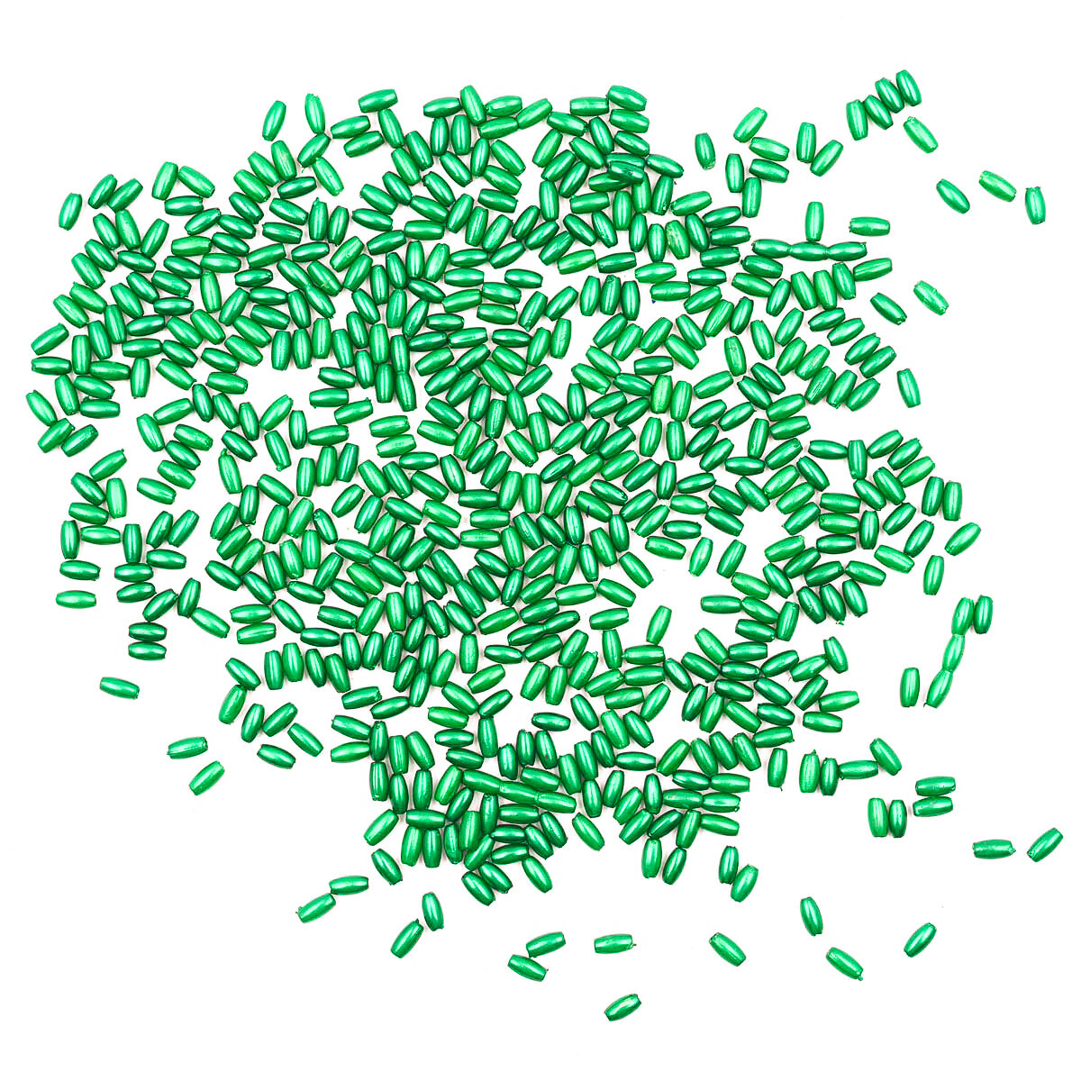 Бусины для рукоделия пластиковые 'жемчуг' 3*6 мм, 15г, Astra&Craft (J531 зеленый) (4AR293/294)