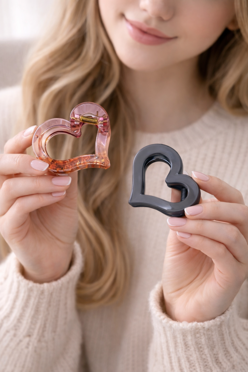 Заколки Крабики для Волос • Крабики для Волос Shop • Заколки для Волос | Крабики набор заколок в форме сердца