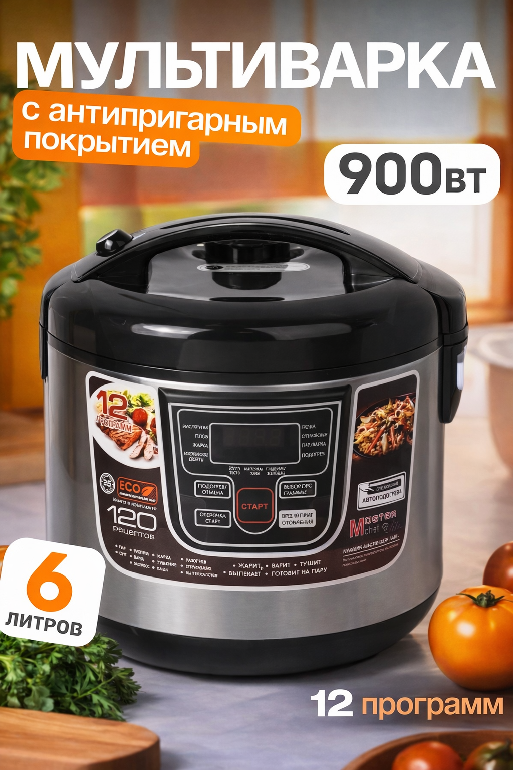 Электронная мультиварка с 21 режимом работы: пароварка, рисоварка, скороварка, 21 режим