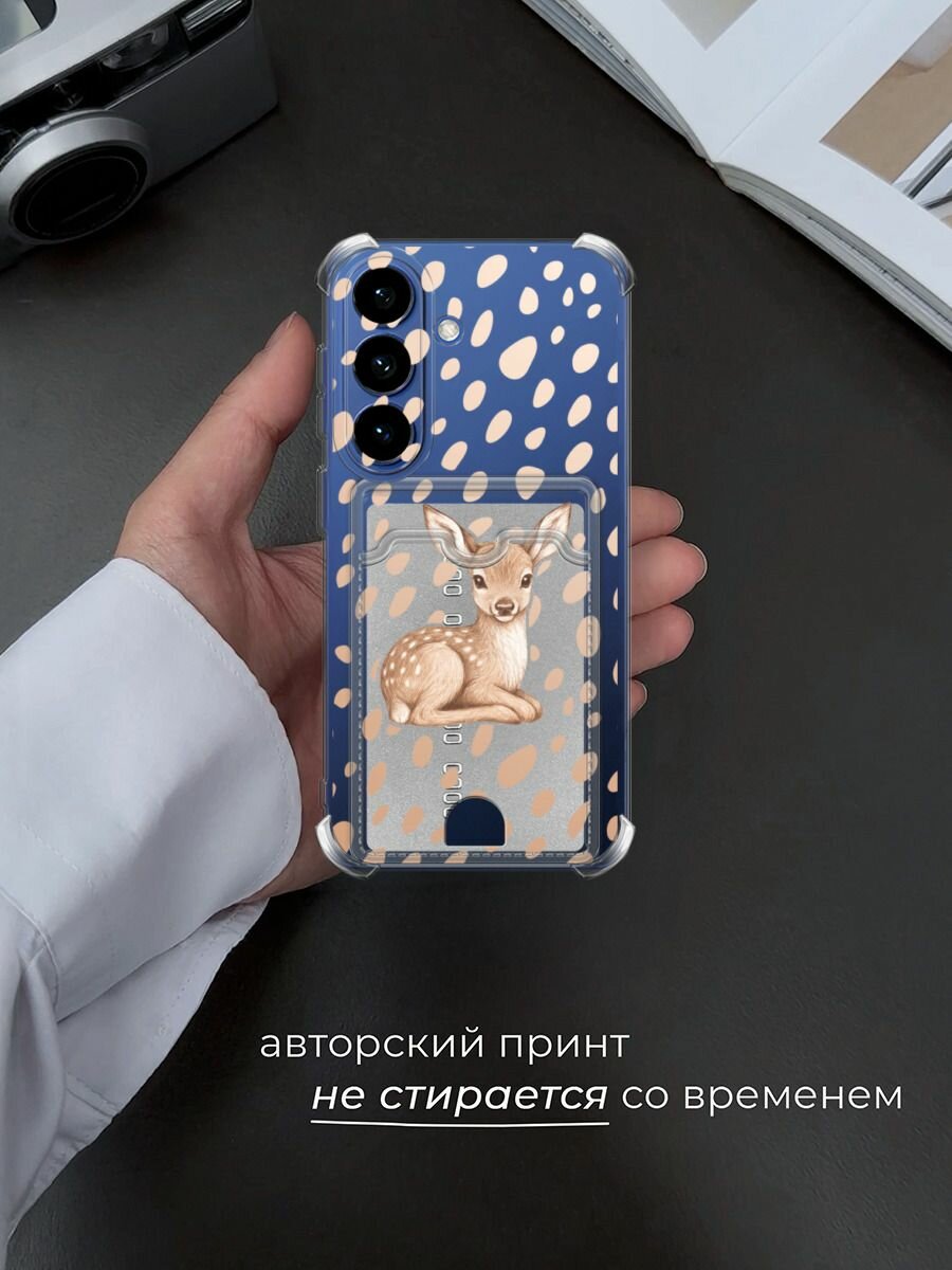 Чехол на Samsung S26 (Самсунг S26) с картой и принтом Милый Бэмби 2 — фото 1