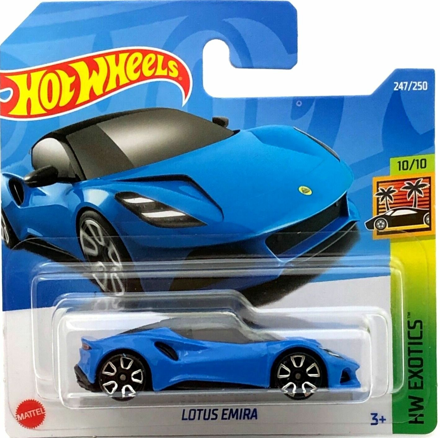 Игрушечная машинка Hot Wheels Lotus Emira Seneca Blue (базовая коллекция 2022 г, 247/250)