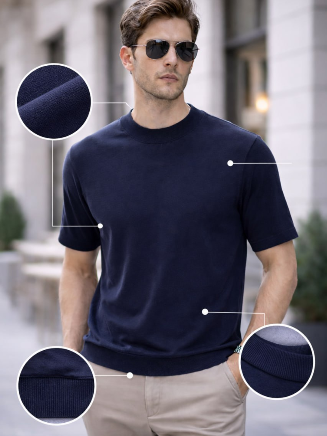 Поло, 1 шт., размер XXXL, 016 синий — фото 1