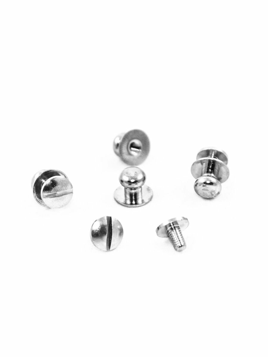 Винт металлический кобурный 7 мм серебро (2 шт)