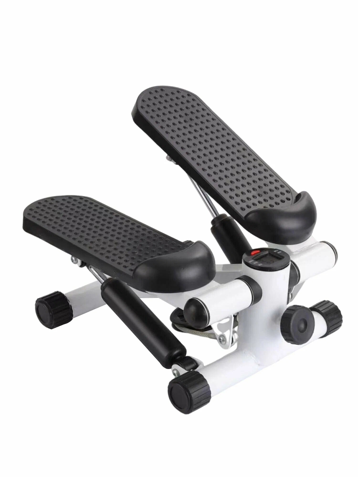 Степпер с эспандерами 2в1, складной, для похудения, белый, компактный — фото 1