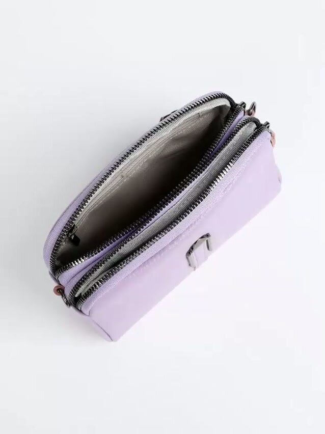 Сумка кросс-боди TERVOLINA, фактура зернистая, фиолетовый — фото 1