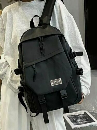 Изображение товара Рюкзак мужской женский школьный городской спортивный для ноутбука водоотталкивающий чёрный