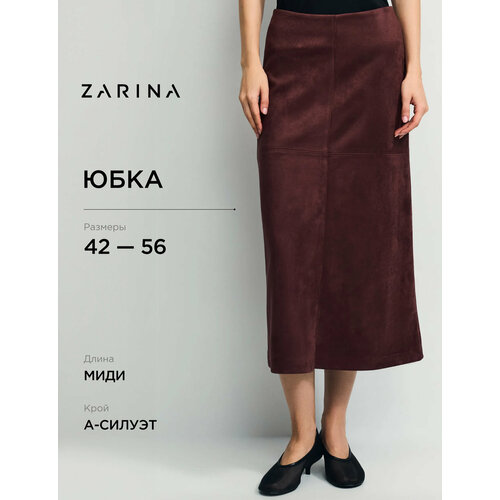 фото Юбка zarina, размер xs (ru 42), бордовый