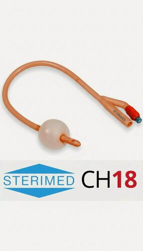 Изображение товара Катетер фолея Sterimed, 2-х ходовой СН 18 латекс покрытый силиконом