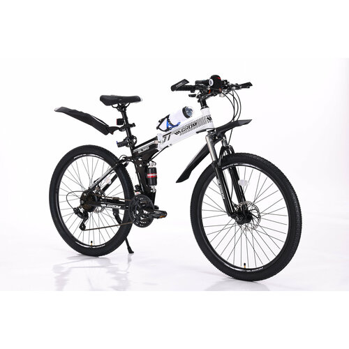 Горный складной велосипед GROM, городской, 26 дюймов / взрослый, мужской и женский для прогулки / скоростной, спортивный велик для подростков белый черный
