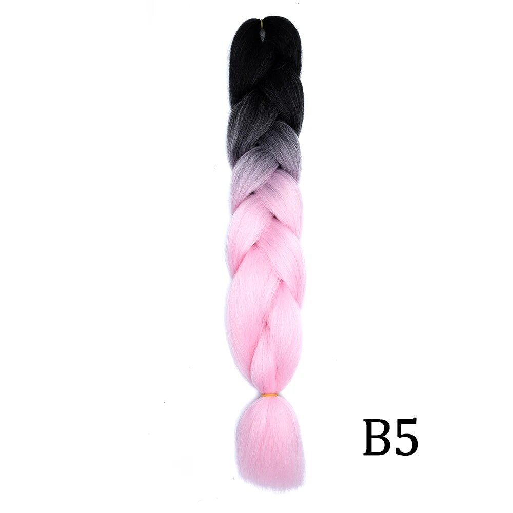 Chorliss Синтетические jumbo косы 24", ombre серый белый черный коричневый B5