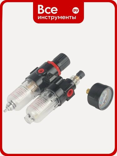 Изображение товара Фильтр влагоотделитель с лубрикатором FRL 180 1/4F PATRIOT 830901001, корпус из стали, лубрикатор, пропускная