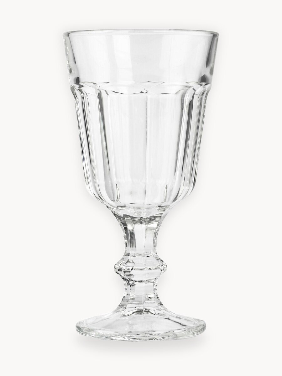 Бокал на ножке/стеклянный фужер "Норд" 200мл, граненый, прозрачный