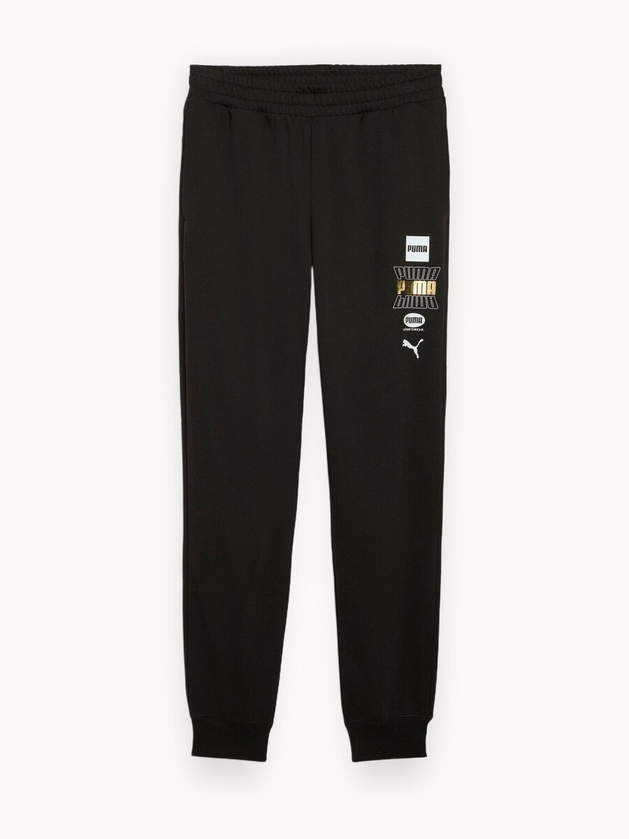 Брюки спортивные PUMA ESS LOGO LAB Holiday Sweatpants FL cl, размер L, черный