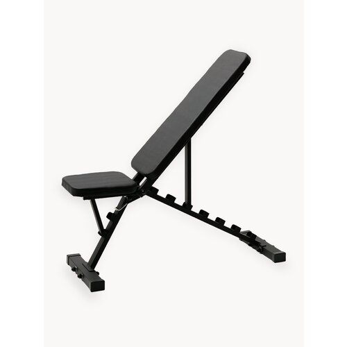 Скамья для жима складная спортивная регулируемая, тренажер силовой INVENT SK-02, черный