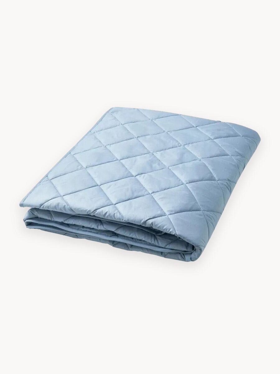Одеяло 15 спальное икеа BROKFUNKIA , легкое, гипоаллергенное, голубое полиэстер 100%, 150x200
