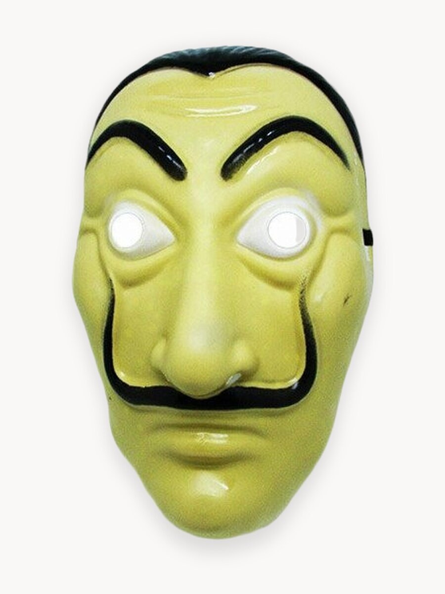 Маска карнавальная пластиковая для праздника/маскарада Сальвадор Дали