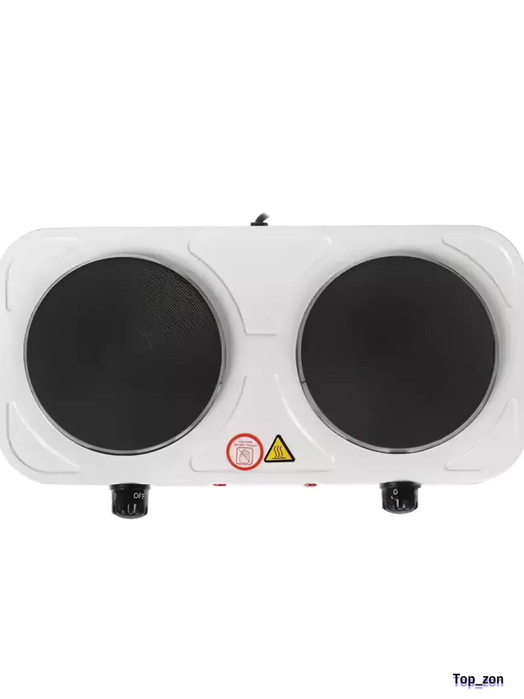 Настольная электрическая плита, белый цвет, компактная, удобная — фото 1