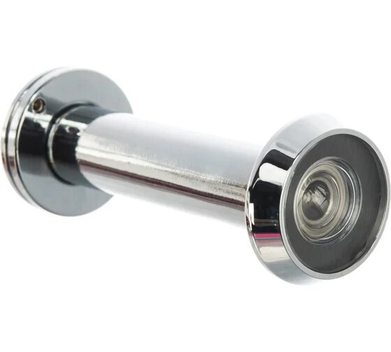 Дверной глазок, металлический, ZAMAK сплав, угол обзора 180°, серый — фото 1