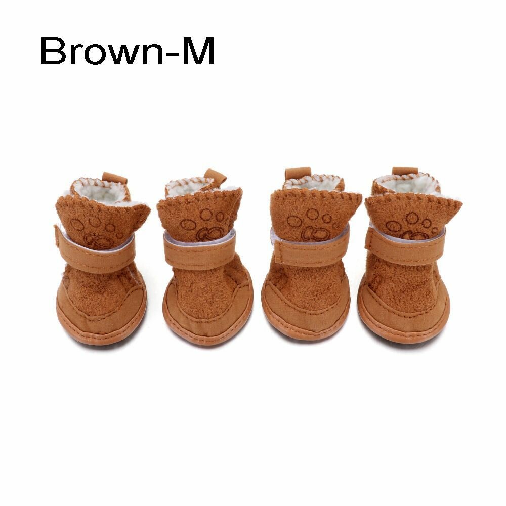 4PCS/Set Собака Теплые Ботинки