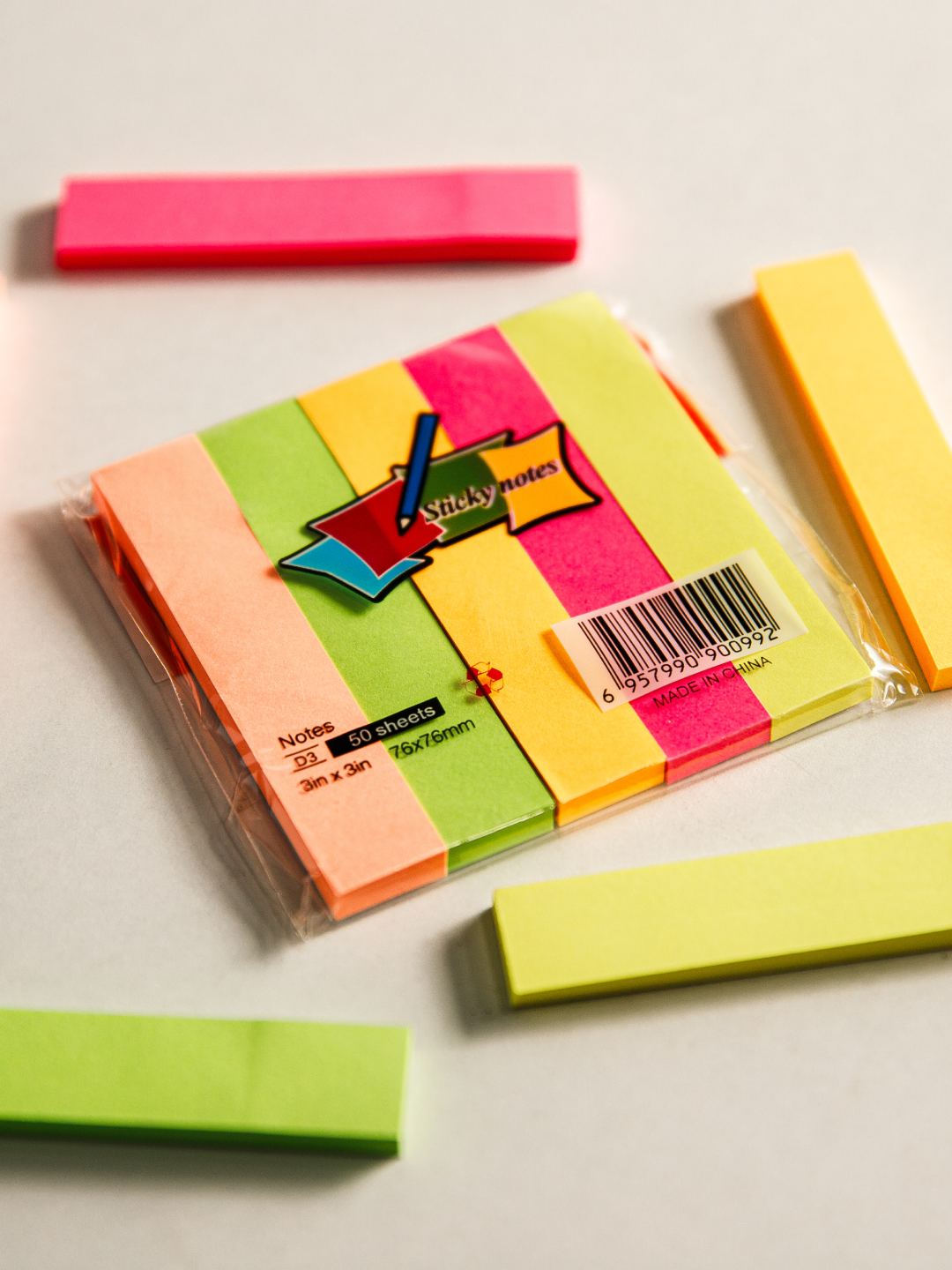 Стикеры для заметок и закладок — клейкие, цветные, набор, для офиса и школы