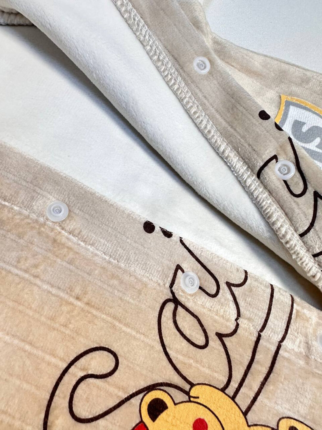 Комплект одежды , размер 80, бежевый/белый — фото 1