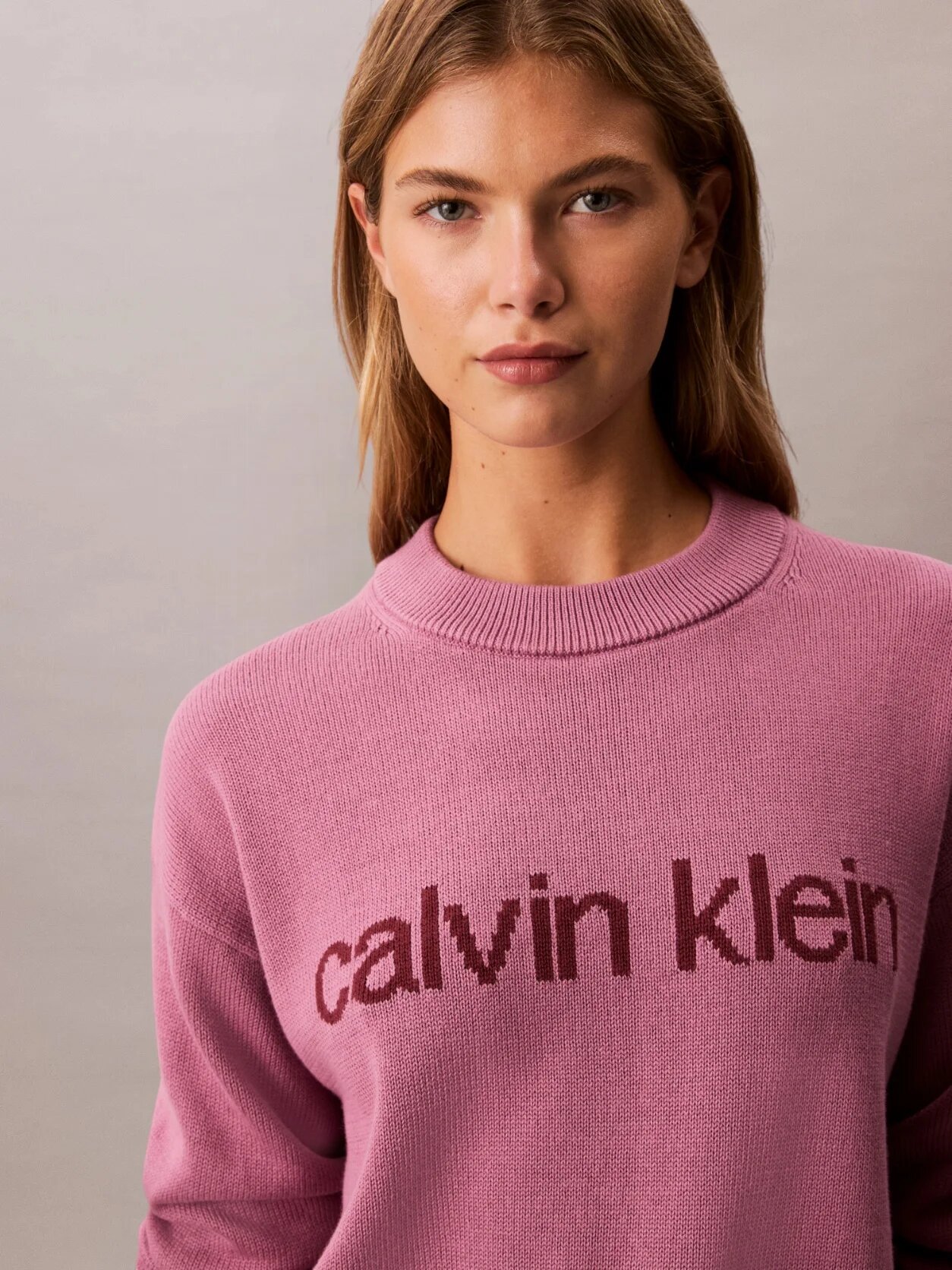 Свитер Calvin Klein Jeans, размер S, , бордовый — фото 1