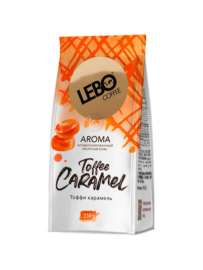 Кофе LEBO TOFFEE CARAMEL молотый с ароматом карамели арабика 150 г