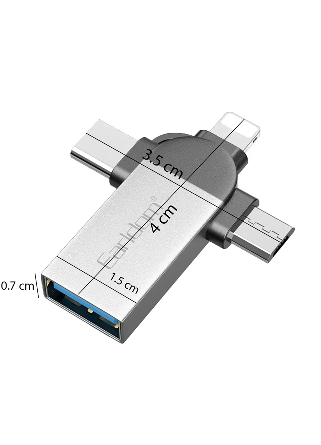 Адаптер Earldom OT93, 3 в 1, OTG, универсальный, для смартфонов и планшетов — фото 1