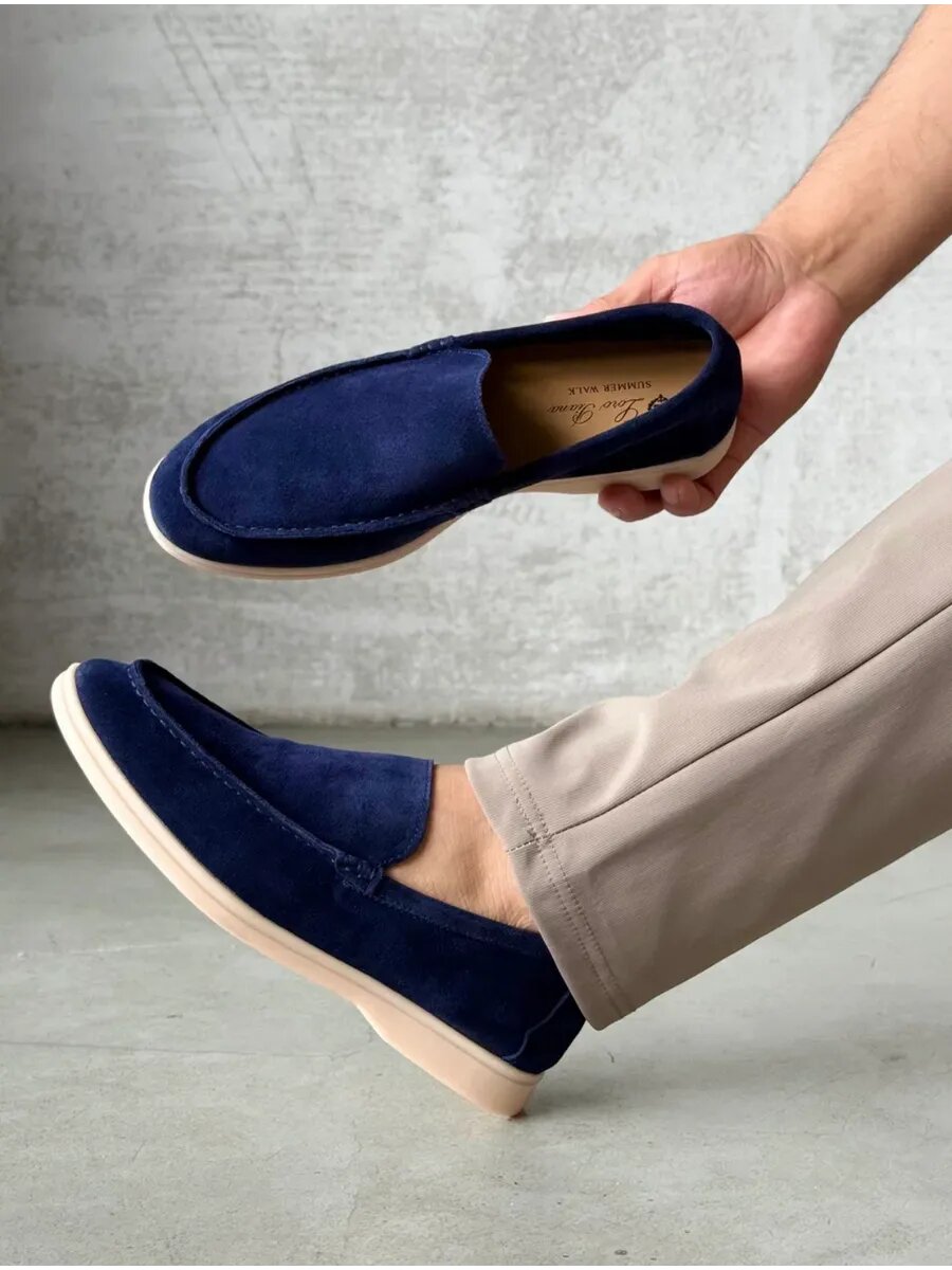 Мокасины , размер 42, 010 синий — фото 1