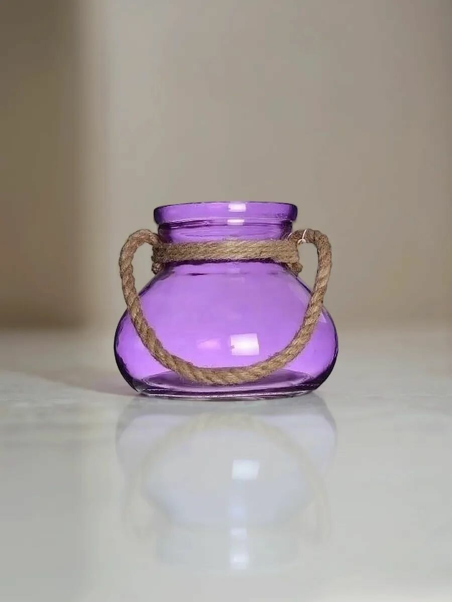 Ваза стеклянная интерьерная, размер 15*17*17см, настольная, подвесная — фото 1