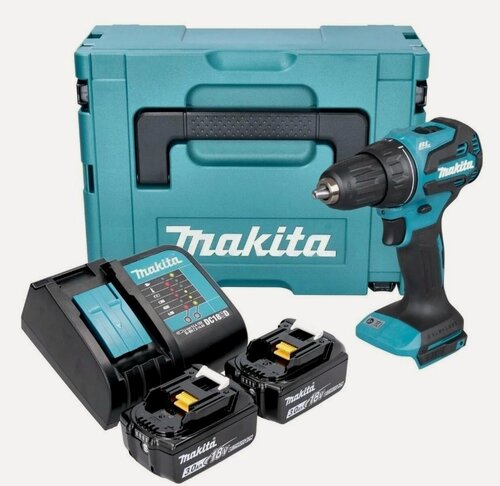 Изображение товара Шуруповерт аккумуляторный Makita DDF490SFJ 18В LXT 50Нм (2 АКБ 3Ач, З/У, кейс)