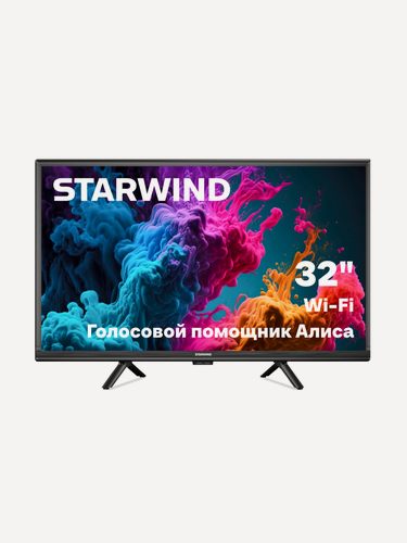 Изображение товара Телевизор Starwind SW-LED32SG305 32" LED, HD, черный, смарт ТВ, YaOS