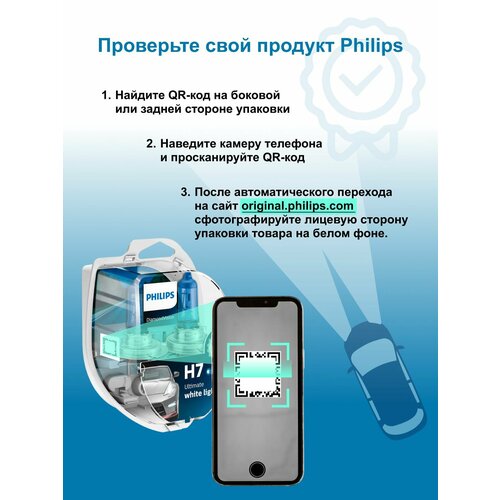 фото Светодиодная автомобильная лампа w5w t10 philips 11961cu31b2