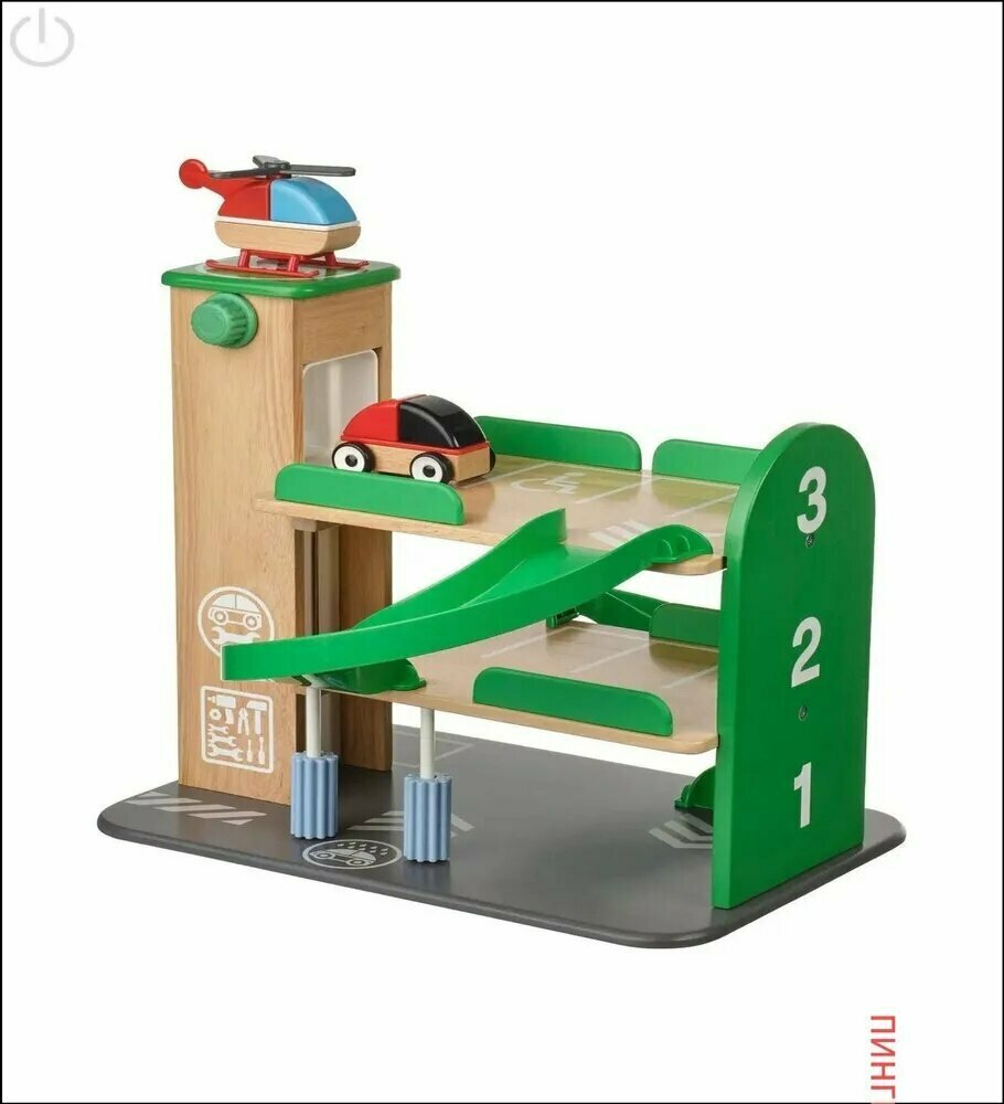 Эксклюзивный гараж LILLABO от IKEA с машинкой и вертолётом