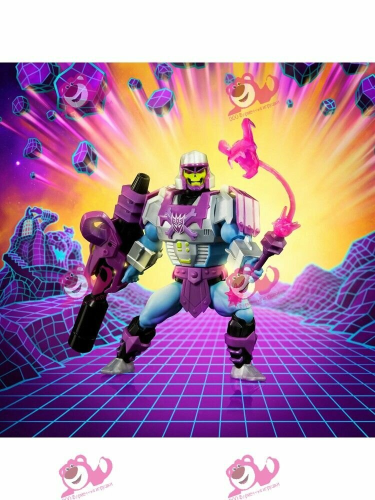 Игрушка Masters of Universe Origins & Transformers 5.5-Inch Articulated Collaboration Toy Skeletor with Megatron Armor